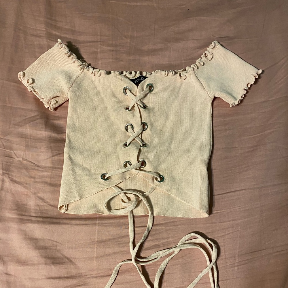 Baby Pink Stretchy Off the Shoulder Stretchy Top